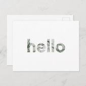 Eenvoudige moderne Hallo Briefkaart (Voorkant / Achterkant)