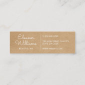 Eenvoudige moderne Hallo Rustic Kraft Mini Visitekaartje (Achterkant)