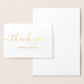 Eenvoudige moderne handgeschreven dank u folie kaarten (Display)