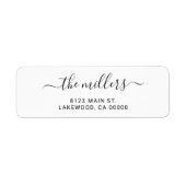 Eenvoudige moderne, handgeschreven familie etiket (Voorkant)