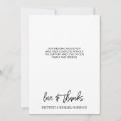 Eenvoudige moderne handgeschreven foto-gradiënt bedankkaart (Achterkant)