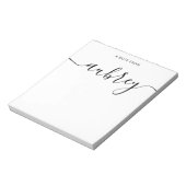 Eenvoudige, moderne, handgeschreven kalligrafie notitieblok (Linkerzijde)