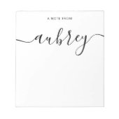 Eenvoudige, moderne, handgeschreven kalligrafie notitieblok (Voorkant)