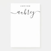 Eenvoudige, moderne, handgeschreven kalligrafie post-it® notes (Voorkant)