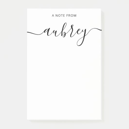 Eenvoudige, moderne, handgeschreven kalligrafie post-it® notes (Voorkant)