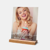 Eenvoudige moderne Happy Birthday Acryl Bord (Hoek)