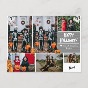 Eenvoudige Moderne Happy Halloween foto familie co Feestdagenkaart