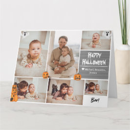 Eenvoudige Moderne Happy Halloween foto familie co Kaart