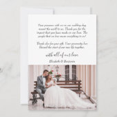 Eenvoudige moderne hart foto bruiloft bedankkaart (Achterkant)