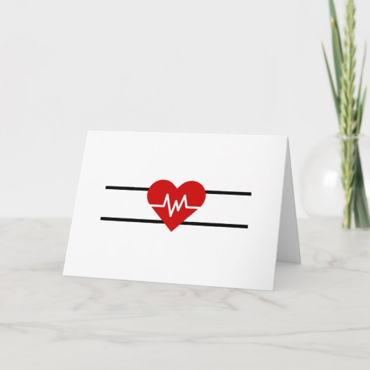 Eenvoudige moderne hart lege wenskaart kaart (Voorkant)