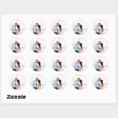 Eenvoudige Moderne Hart Trouwfoto Sticker (Vel)