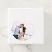 Eenvoudige moderne hedendaagse foto-voordeur bedankjes labels (In situ)