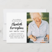 Eenvoudige moderne herdenking van het leven kaart (Voorkant)