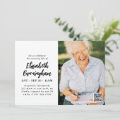 Eenvoudige moderne herdenking van het leven kaart (Staand voorkant)