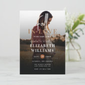 Eenvoudige moderne Herfst in de liefde Foto Baby s Kaart (Staand voorkant)