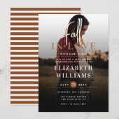 Eenvoudige moderne Herfst in de liefde Foto Baby s Kaart (Voorkant / Achterkant)