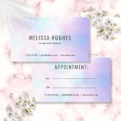 Eenvoudige moderne holografische afspraakkaart visitekaartje