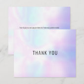 Eenvoudige Moderne Holografische Bedrijf Dank u Ka Bedankkaart (Voorkant / Achterkant)