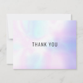 Eenvoudige Moderne Holografische Bedrijf Dank u Ka Bedankkaart
