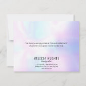 Eenvoudige Moderne Holografische Bedrijf Dank u Ka Bedankkaart (Achterkant)