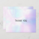 Eenvoudige Moderne Holografische Bedrijf Dank u Ka Bedankkaart (Voorkant / Achterkant)