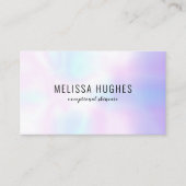 Eenvoudige moderne holografische regenbooggradiënt visitekaartje (Voorkant)