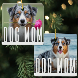 Eenvoudige Moderne Hond Moeder Dier Foto Keramisch Ornament