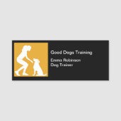 Eenvoudige moderne hond trainer personeel naam tag (Voorkant)
