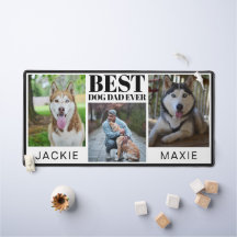 Eenvoudige moderne hond vader drie foto collage