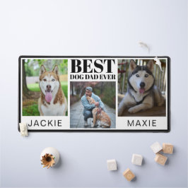 Eenvoudige moderne hond vader drie foto collage bureaumat