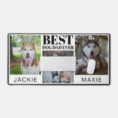 Eenvoudige moderne hond vader drie foto collage bureaumat (Keyboard & Muis)