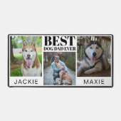 Eenvoudige moderne hond vader drie foto collage bureaumat (Voorkant)