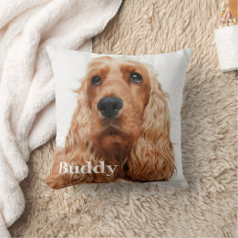 Eenvoudige Moderne Honden Foto op Maat Kussen