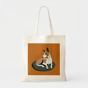 Eenvoudige moderne honden kunst trendy  tote bag