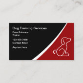Eenvoudige moderne hondentrainer Canine Instructor Visitekaartje (Voorkant)