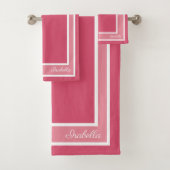 Eenvoudige moderne Honeysuckle Bad Handdoek (Insitu)