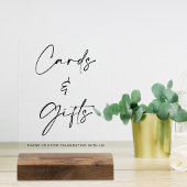 Eenvoudige Moderne Huwelijkskaarten en Geschenklij Acryl Bord