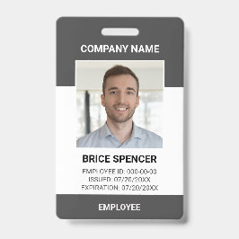 Eenvoudige moderne ID-kaart voor foto-ID voor werk Badge