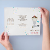 Eenvoudige, moderne ijssprinkhaan minimalistisch g flyer (Hand)