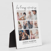 Eenvoudige moderne 'In liefdevolle herinnering' 8- Fotoplaat (Zijkant)