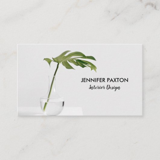 Eenvoudige moderne interne ontwerpthuisdecorator visitekaartje (Voorkant)