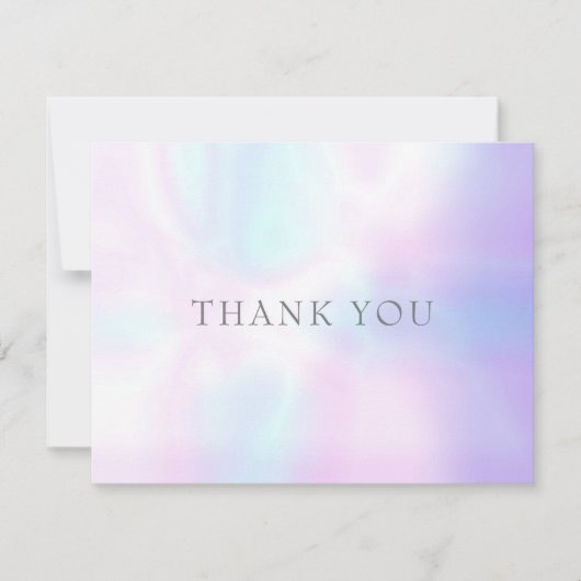 Eenvoudige Moderne Iridiscerende Zakelijke Dankkaa Bedankkaart (Voorkant)
