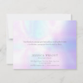 Eenvoudige Moderne Iridiscerende Zakelijke Dankkaa Bedankkaart (Achterkant)