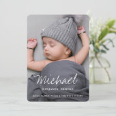 Eenvoudige, moderne jongen of meisjes - Aangepaste Aankondiging (Staand voorkant)