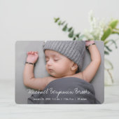 Eenvoudige, moderne jongen of meisjes - Aangepaste Aankondiging (Staand voorkant)