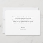 Eenvoudige, moderne jongen of meisjes - Aangepaste Aankondiging (Achterkant)