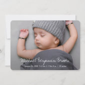 Eenvoudige, moderne jongen of meisjes - Aangepaste Aankondiging (Voorkant)