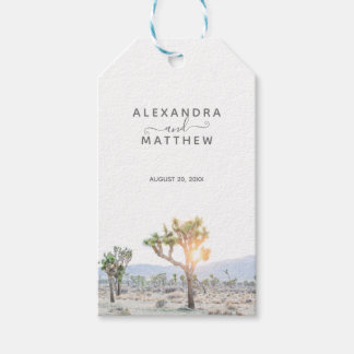 Eenvoudige moderne Joshua-boom Dank je Boho Weddin Cadeaulabel