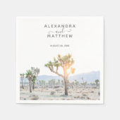 Eenvoudige moderne Joshua-boom Dank je Boho Weddin Servet (Voorkant)