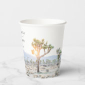 Eenvoudige moderne Joshua Tree Boho Wedding Papieren Bekers (Achterkant)